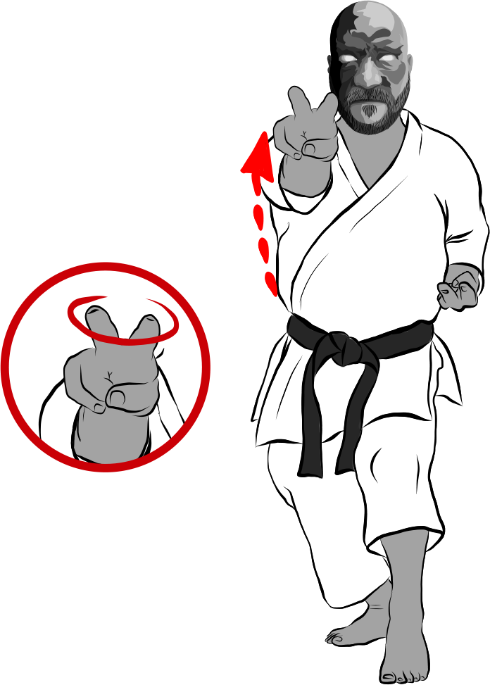 Nihon nukite (Two Finger Strike)